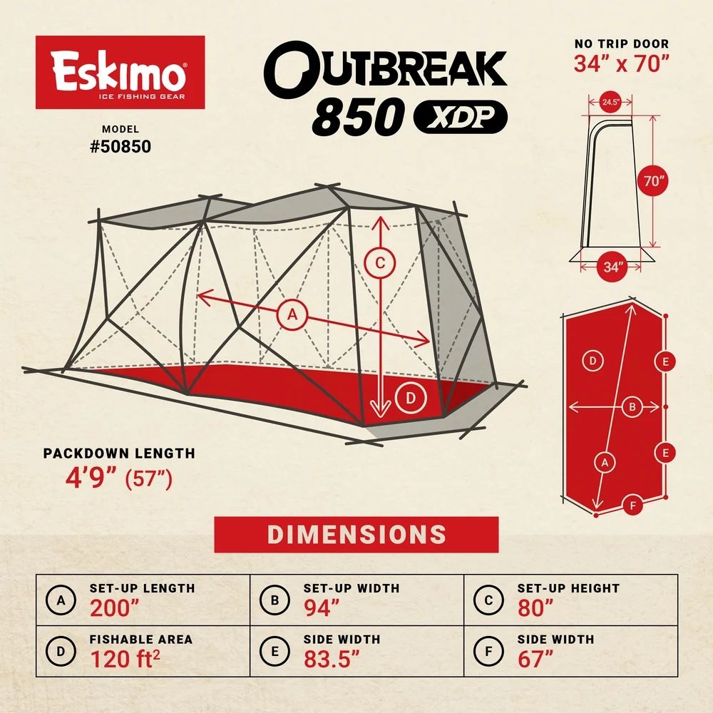 Outbreak 850XDP Insulated Pop-up Shelter