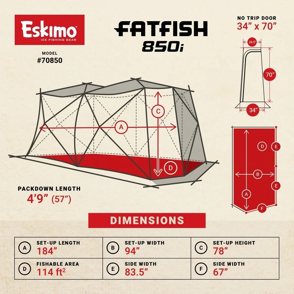 Eskimo FatFish 850i Insulated Pop-up Portable Shelter