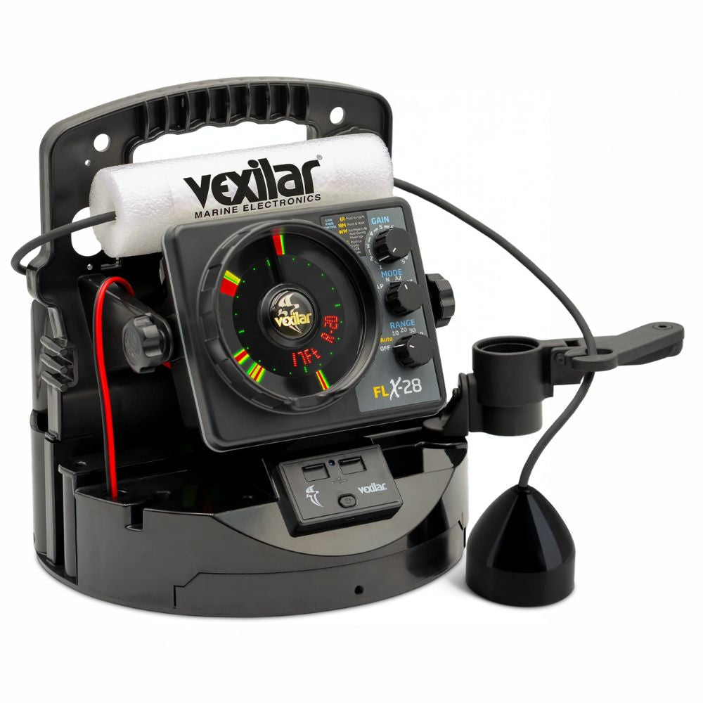 Vexilar FLX-28 Pro Pack Elite w/ ProView Ice-Ducer and Vexilar Lithium Battery