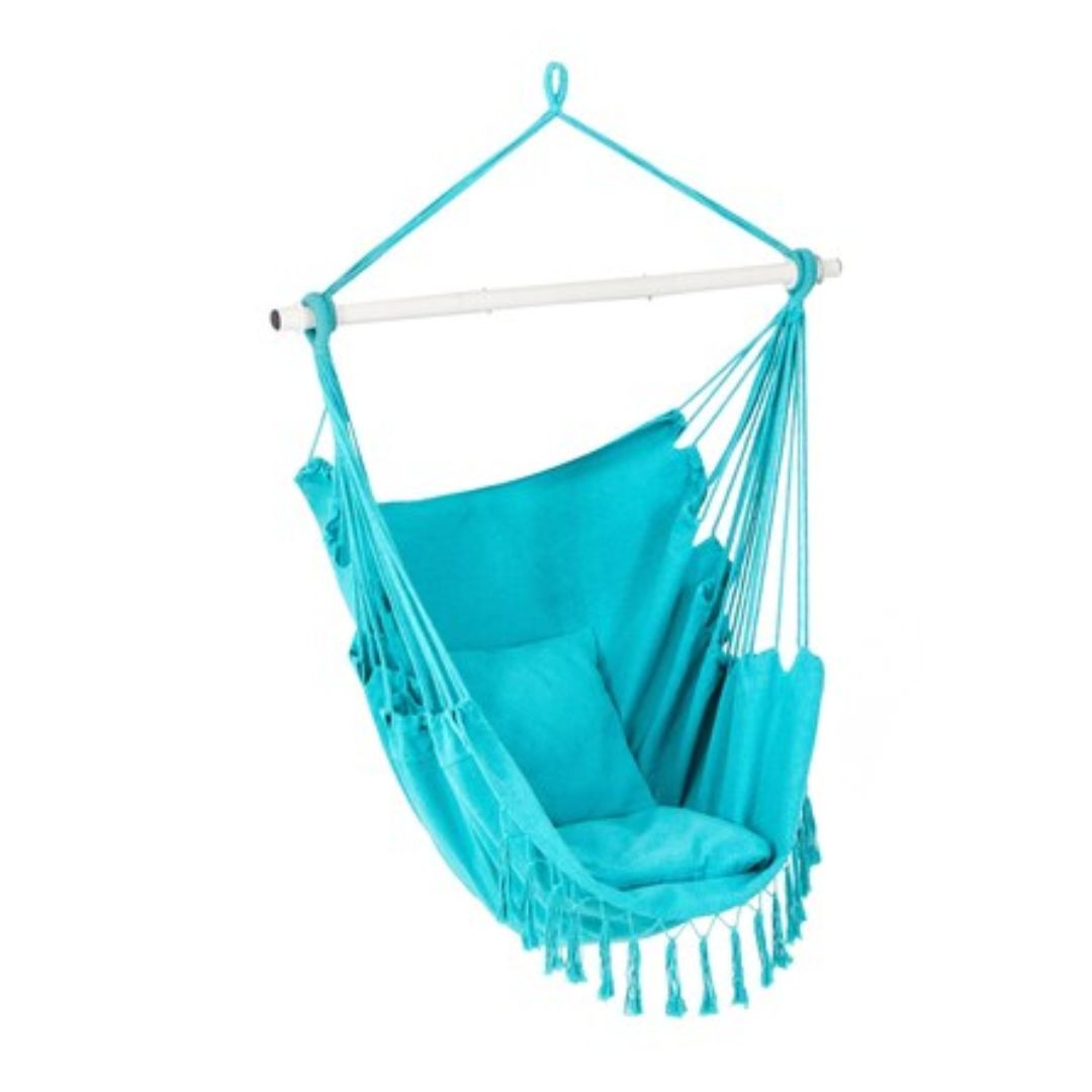 Bliss Hammock Hanging Hammock Chair w/ Spreader Bar, Light Blue