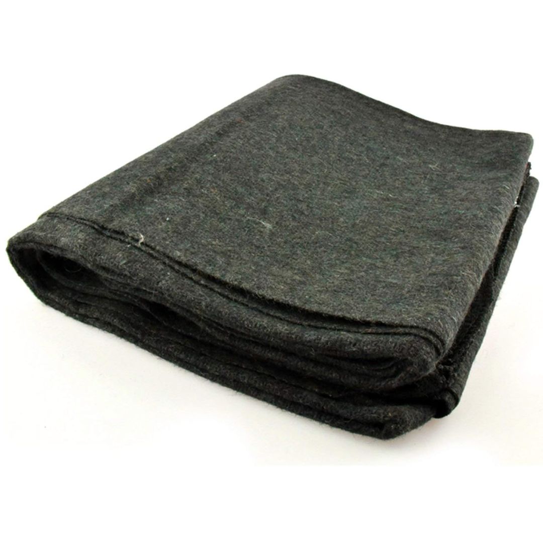 Sona Enterprises 60"x 80"-3 Lb. Olive Green Wool Blanket (60-70% Wool),Zipper Bag