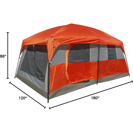 WFS Deluxe 2 Room 8 Person Camping Tent
