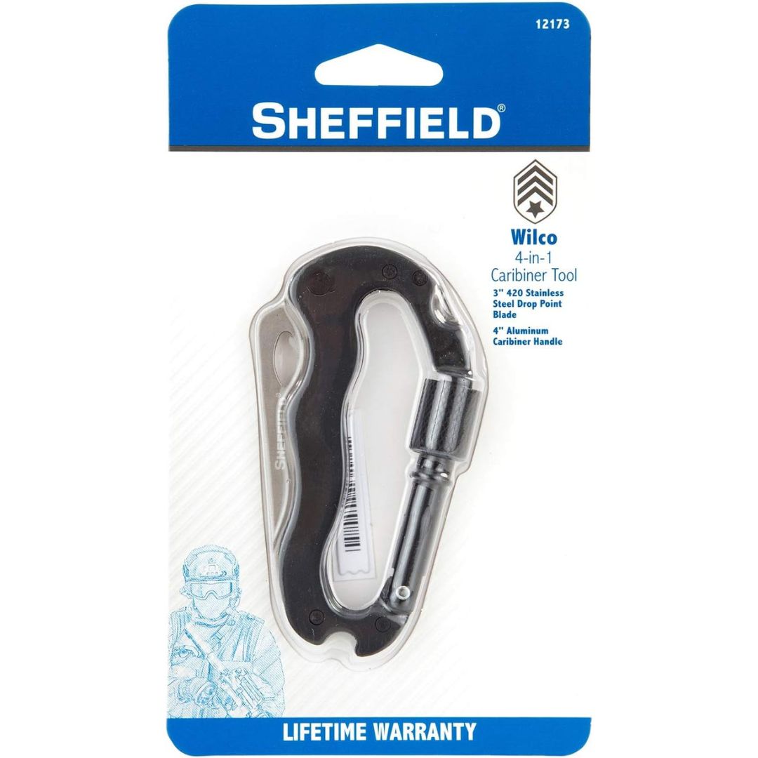 Sheffield Wilco 4-in-1 Carabiner Tool Set