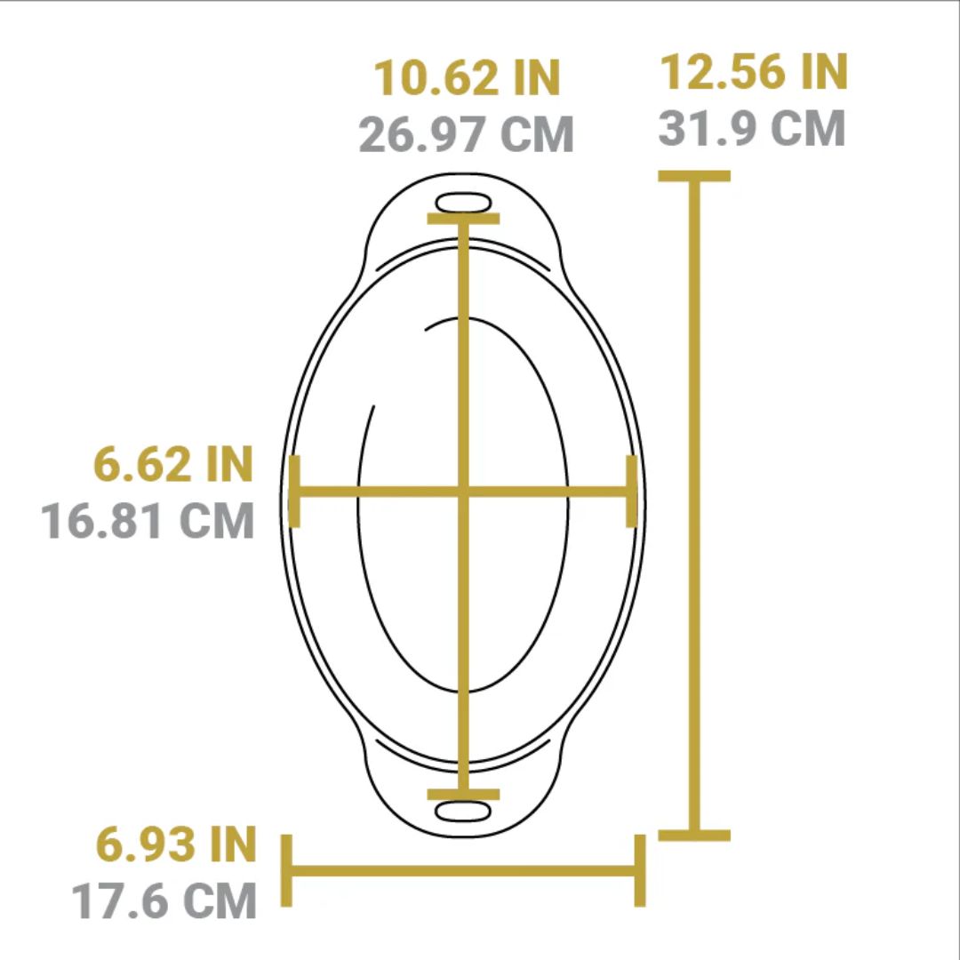 Lodge Heat-Treated 36 Ounce Oval Cast Iron Server