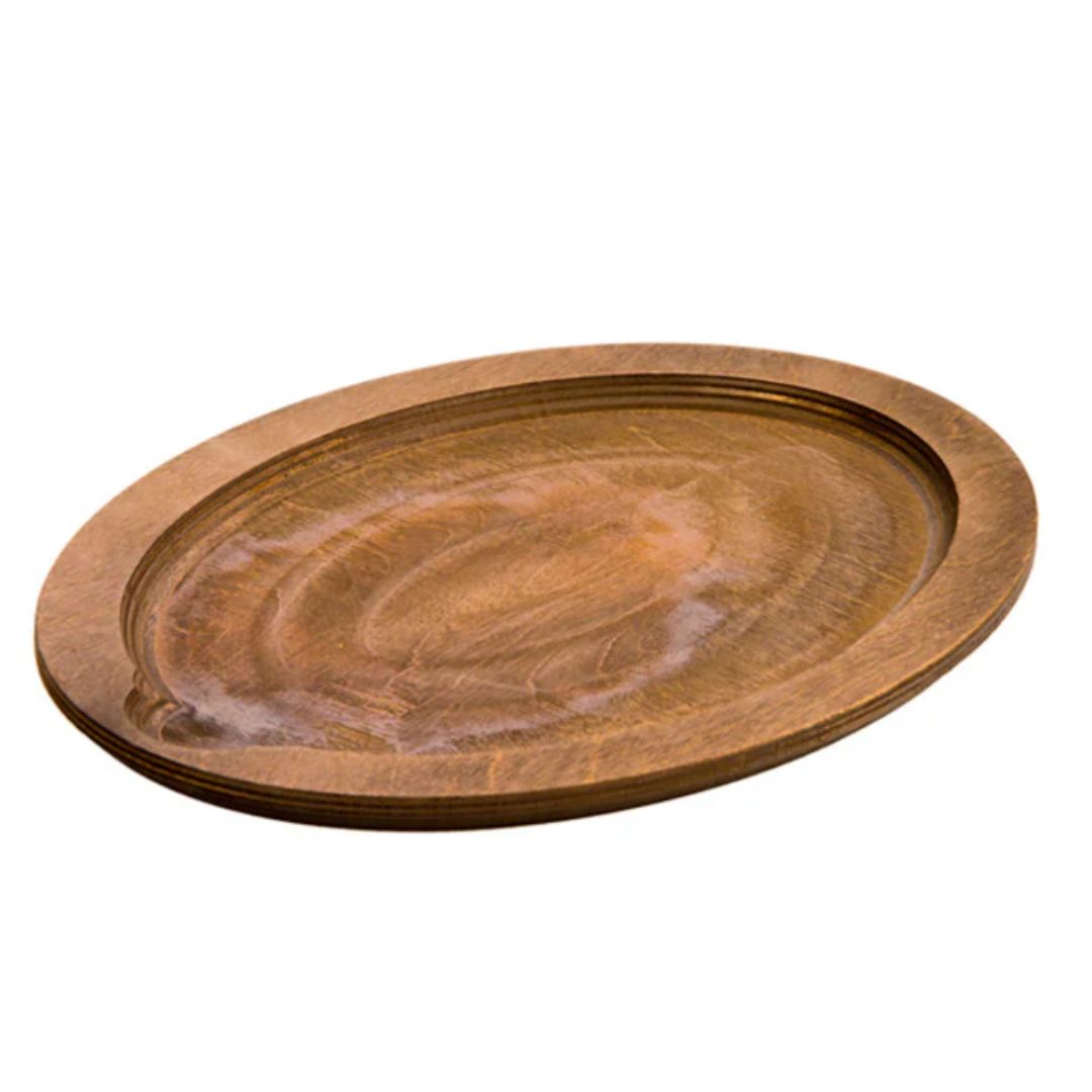 Lodge 13.25 Inch Jumbo Oval Walnut Wood Underliner