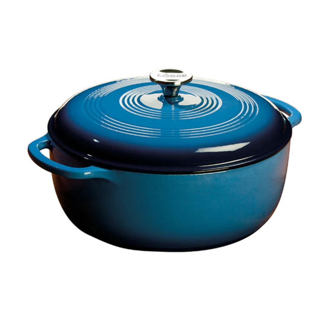 Lodge 7.5 Quart Blue Enameled Cast Iron Dutch Oven