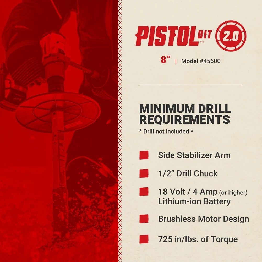 Eskimo 8" Pistol Bit 2.0 (Drill Adaptive) 45600
