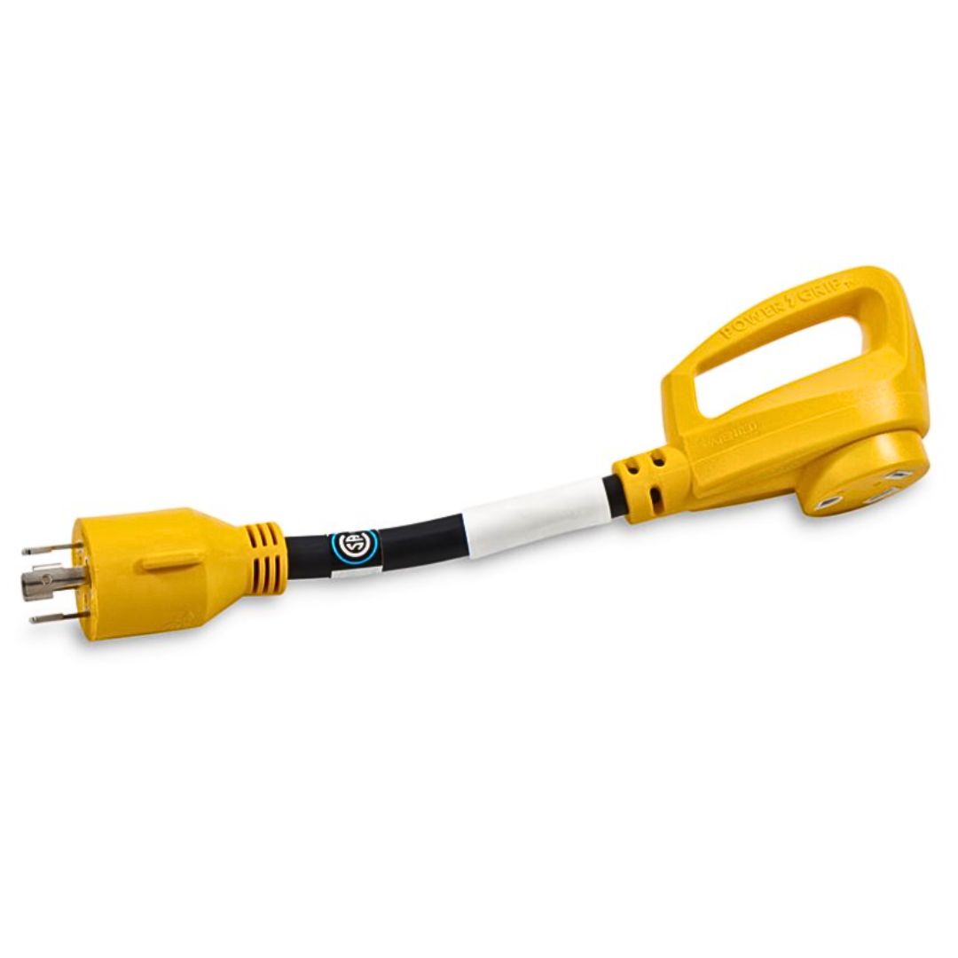 Camco RV 30AMP Power Grip 12" Generator Adapter - 4PRONG
