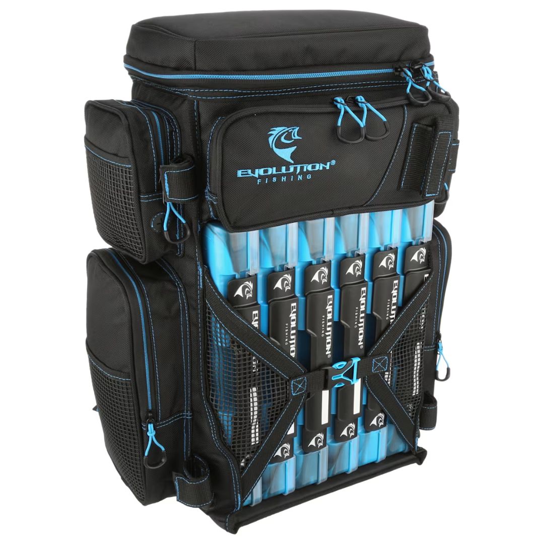 Evolution Fishing 3700 Drift Series Tackle Backpack 34019-EV Blue
