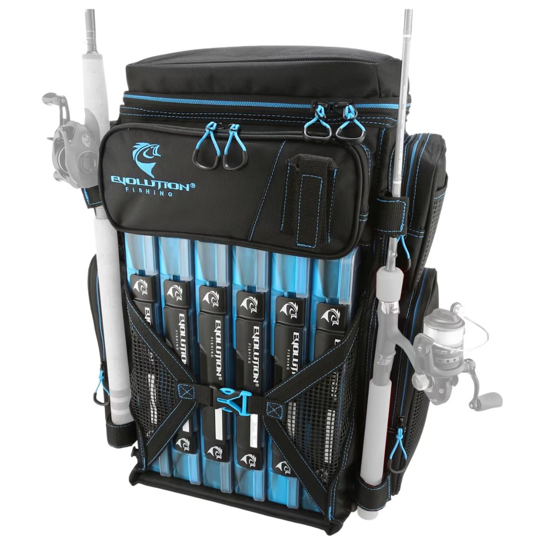 Evolution Fishing 3700 Drift Series Tackle Backpack 34019-EV Blue