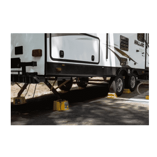 Camco Super Wheel Chock W/ Rope - Yellow