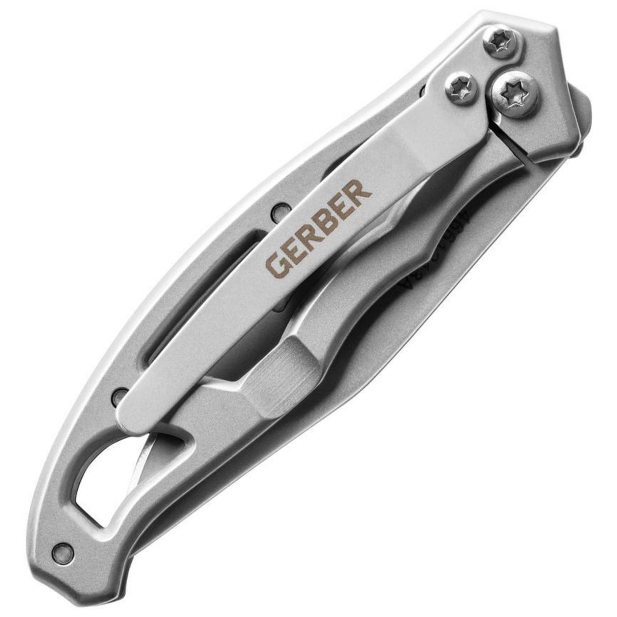 Gerber 48485 Mini Paraframe Framelock Folding Pocket Knife with Stainless Skeletonized Handles