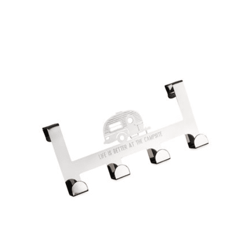 Camco Life Is Better At The Campsite Over The Door Towel Hanger, 4 Hooks