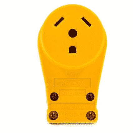 Camco RV 30AMP Power Grip Replacement - Femal Connbody 125V/37500W Clam