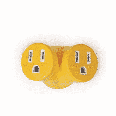 Camco RV 30AM/2x15AF Power Grip Generator Adapter - 3PRONG