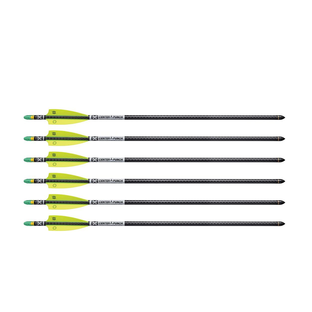Tenpoint Center Punch EVO X  Alpha Nock 20" Carbon Crossbow Bolts- 6pk