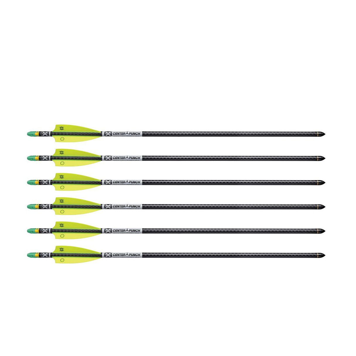 Tenpoint Center Punch EVO X  Alpha Nock 20" Carbon Crossbow Bolts- 6pk