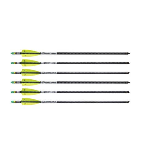 Tenpoint Center Punch EVO X  Alpha Nock 20" Carbon Crossbow Bolts- 6pk