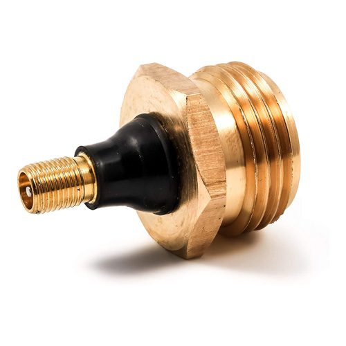 Camco RV Brass Blow Out Plug W/ Schrader Valve