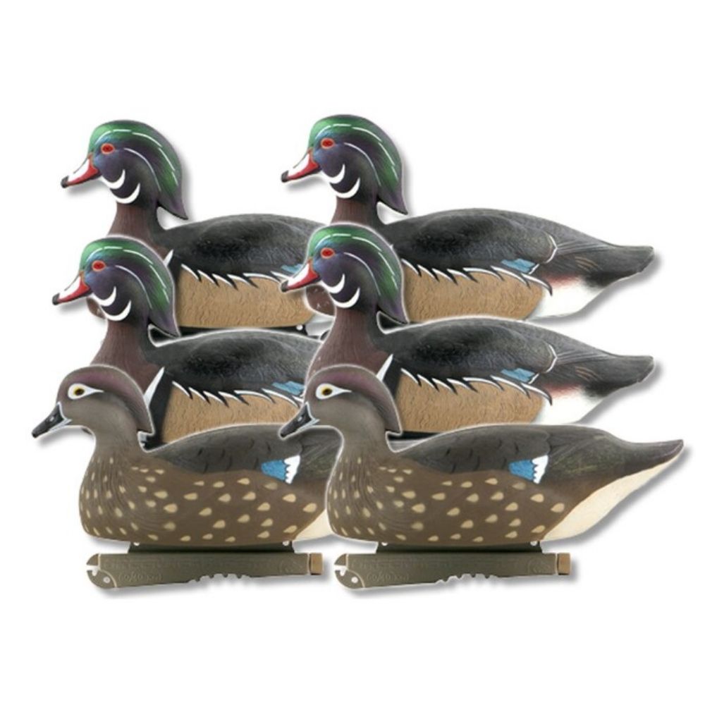 GHG Life-Size Wood Duck Decoy 6PK