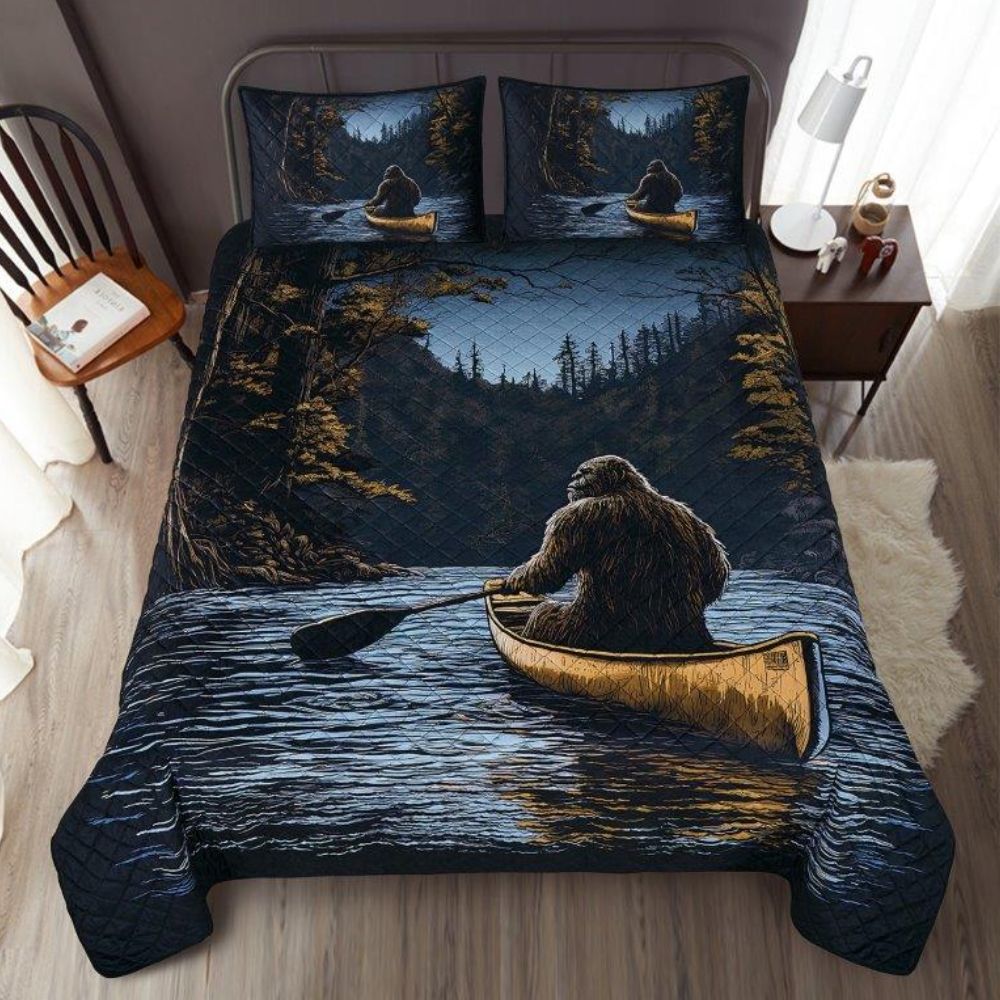 Virah Bella Down the River, Sasquatch Queen Quilt Set