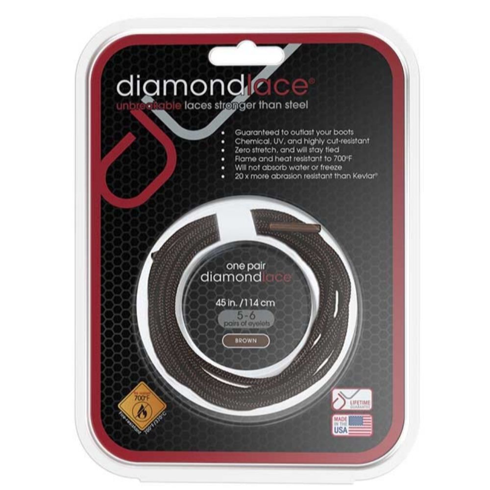 Diamondlace 45" Brown | Fire Resistant Bootlace