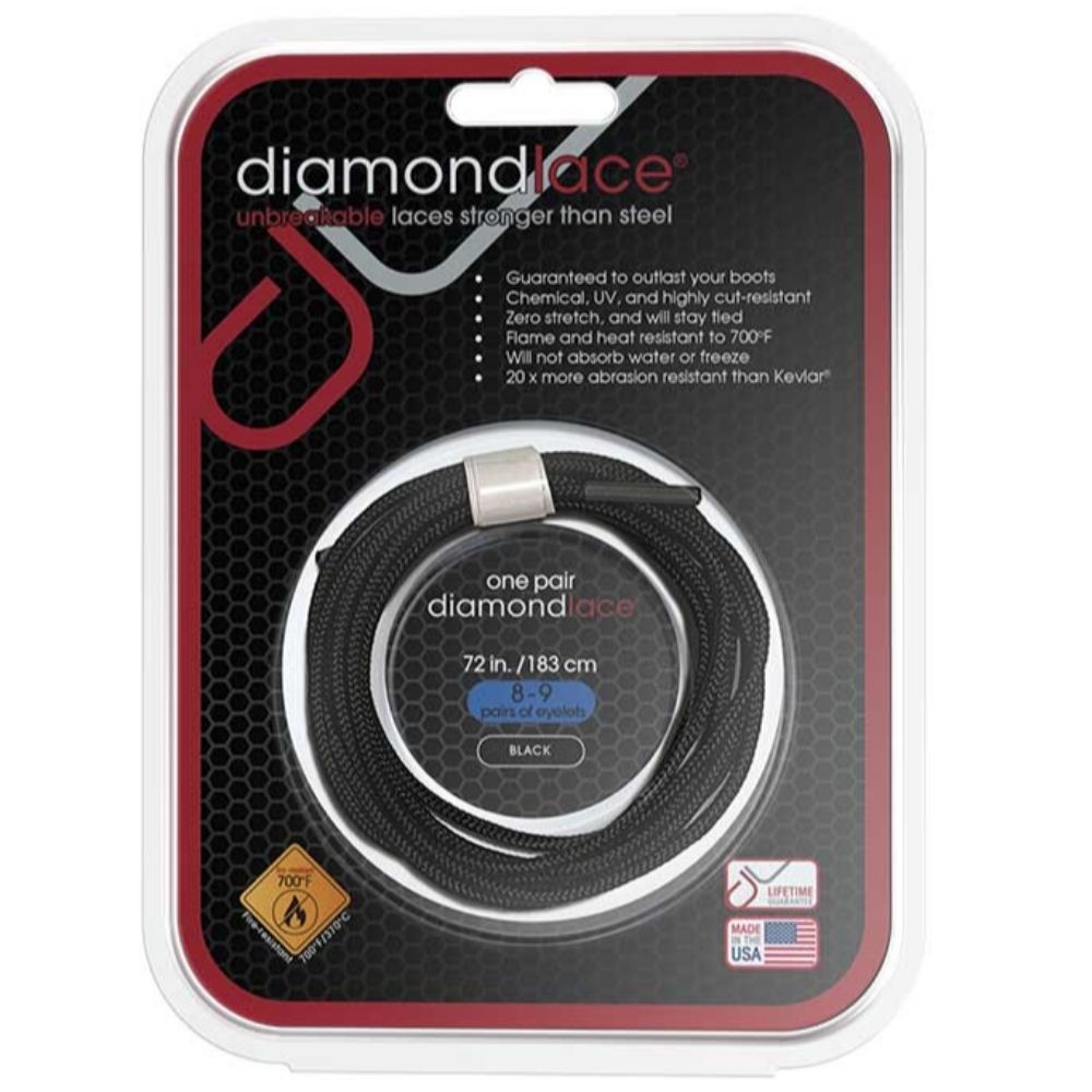 Diamondlace 72" Black | Fire Resistant Bootlace