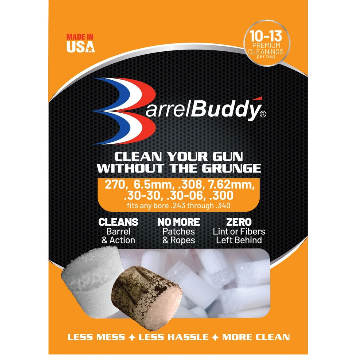 Barrelbuddy Orange - Fits .270, 6.5mm, .308, 7.62mm, .30-30, .30-06, .300