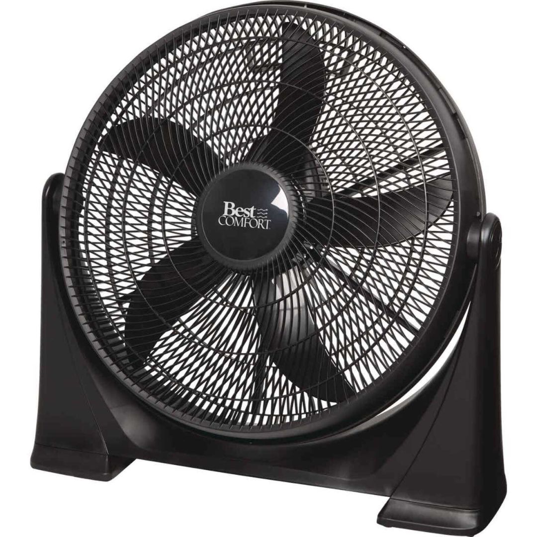 Best Comfort 20IN 3-Speed Black Floor Fan