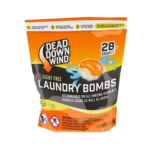Dead Down Wind Laundry Bombs Unscented - Zip Lock - Child Safe Bag 28ct