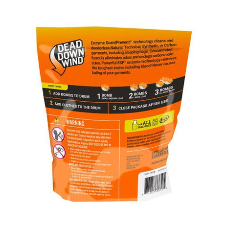 Dead Down Wind Laundry Bombs Unscented - Zip Lock - Child Safe Bag 28ct