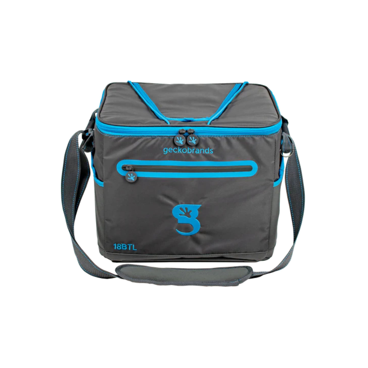 Geckobrands Opticool 18 Bottle Cooler w/ Liner Grey & Neon Blue
