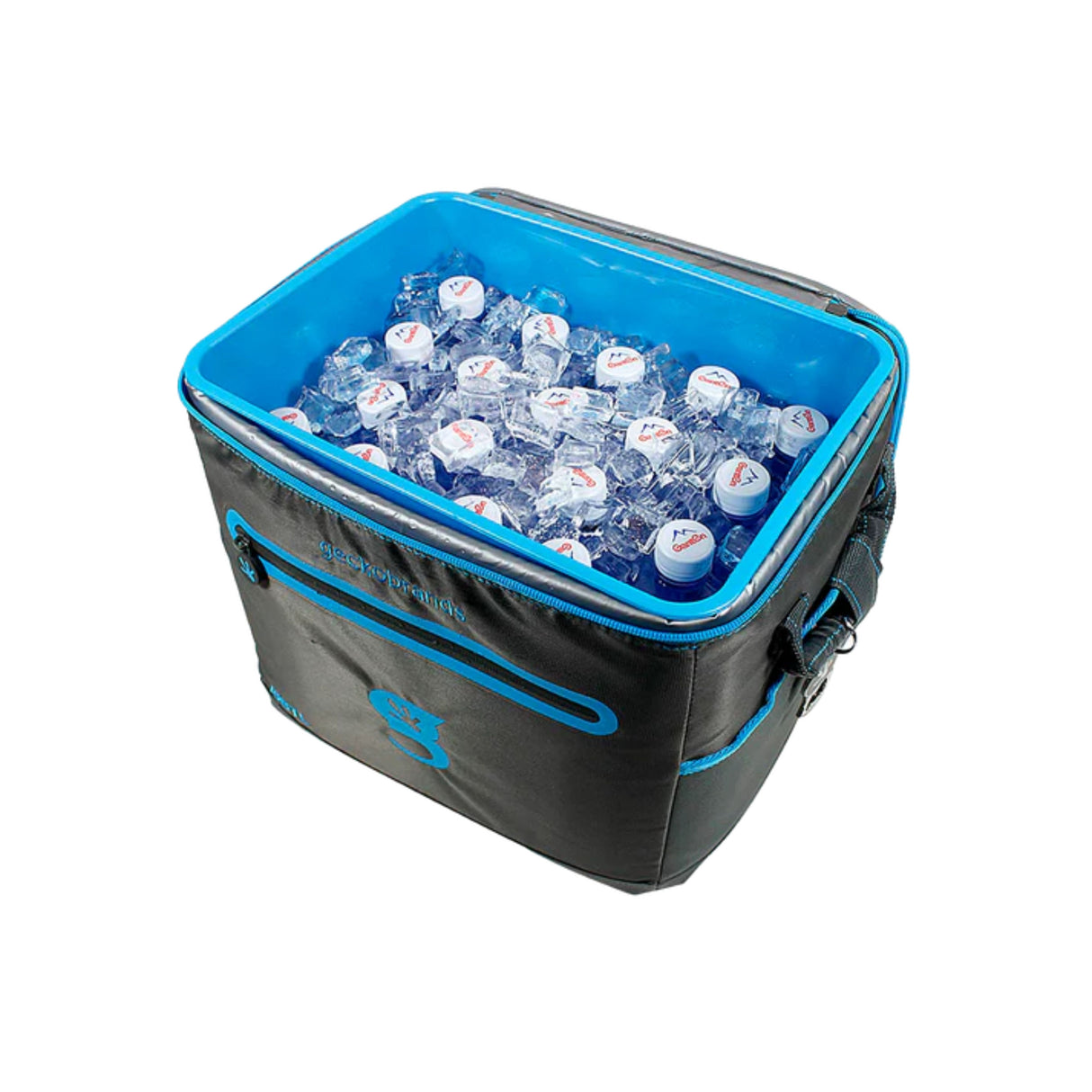 Geckobrands Opticool 18 Bottle Cooler w/ Liner Grey & Neon Blue