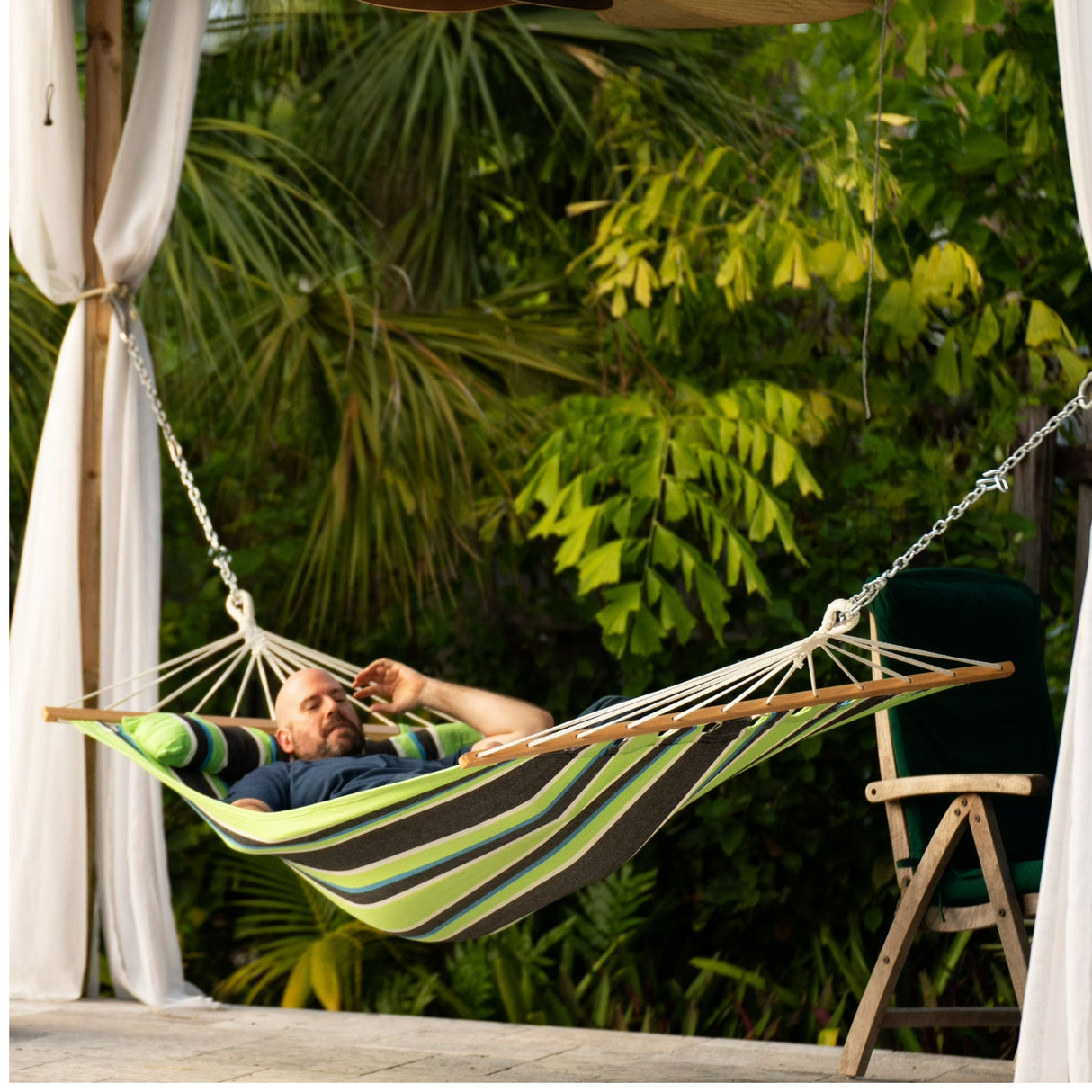 Hammock w/ Spreader Bar & Pillow, 2 Person- Country Club
