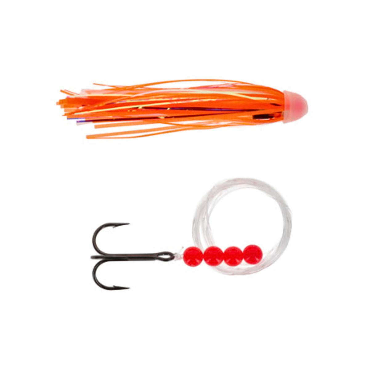 Ice Strong Too Strong Trolling Flies - UV Orange Crush