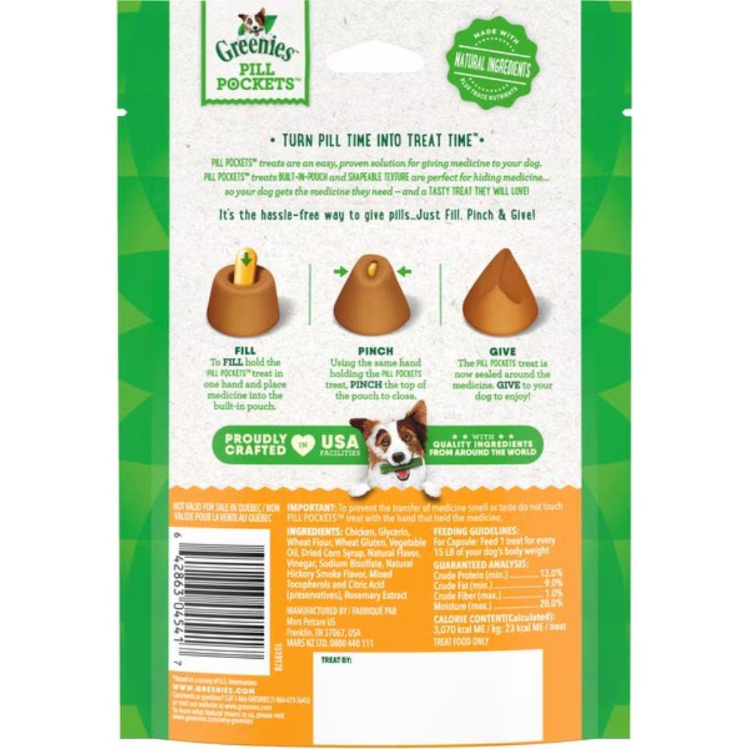 Greenies Canine Pill Pockets for Capsules Chicken 7.9oz