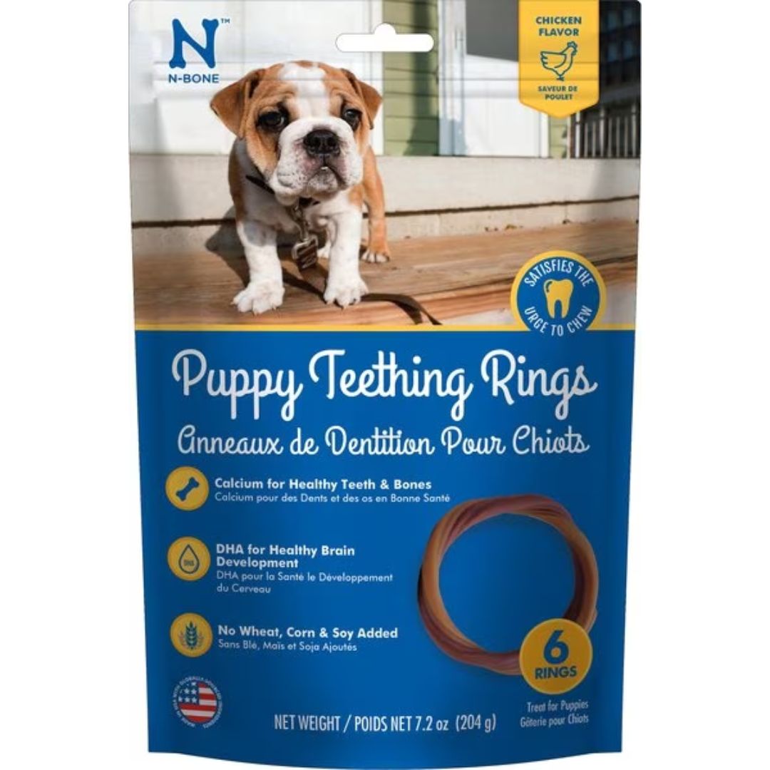 NPIC N-Bone Puppy Teething Ring Chicken Flavor 6pk 7.2oz