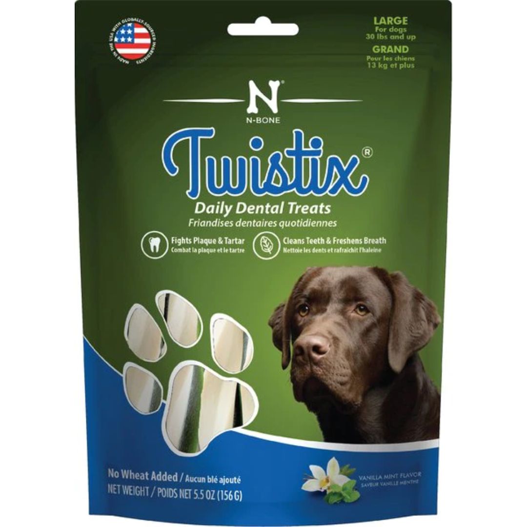 NPIC N-Bone Twistix Vanilla Mint Flavor Dog Treats Large
