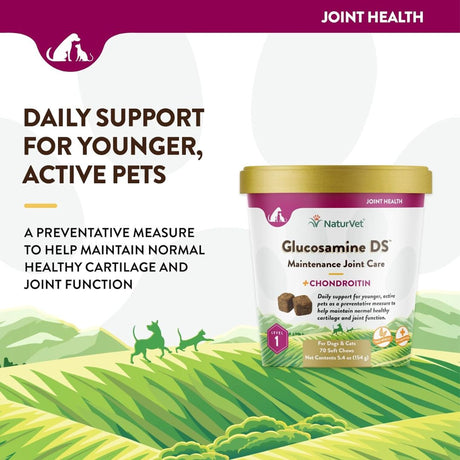NaturVet Glucosamine DS Level 1 Soft Chew - Cup