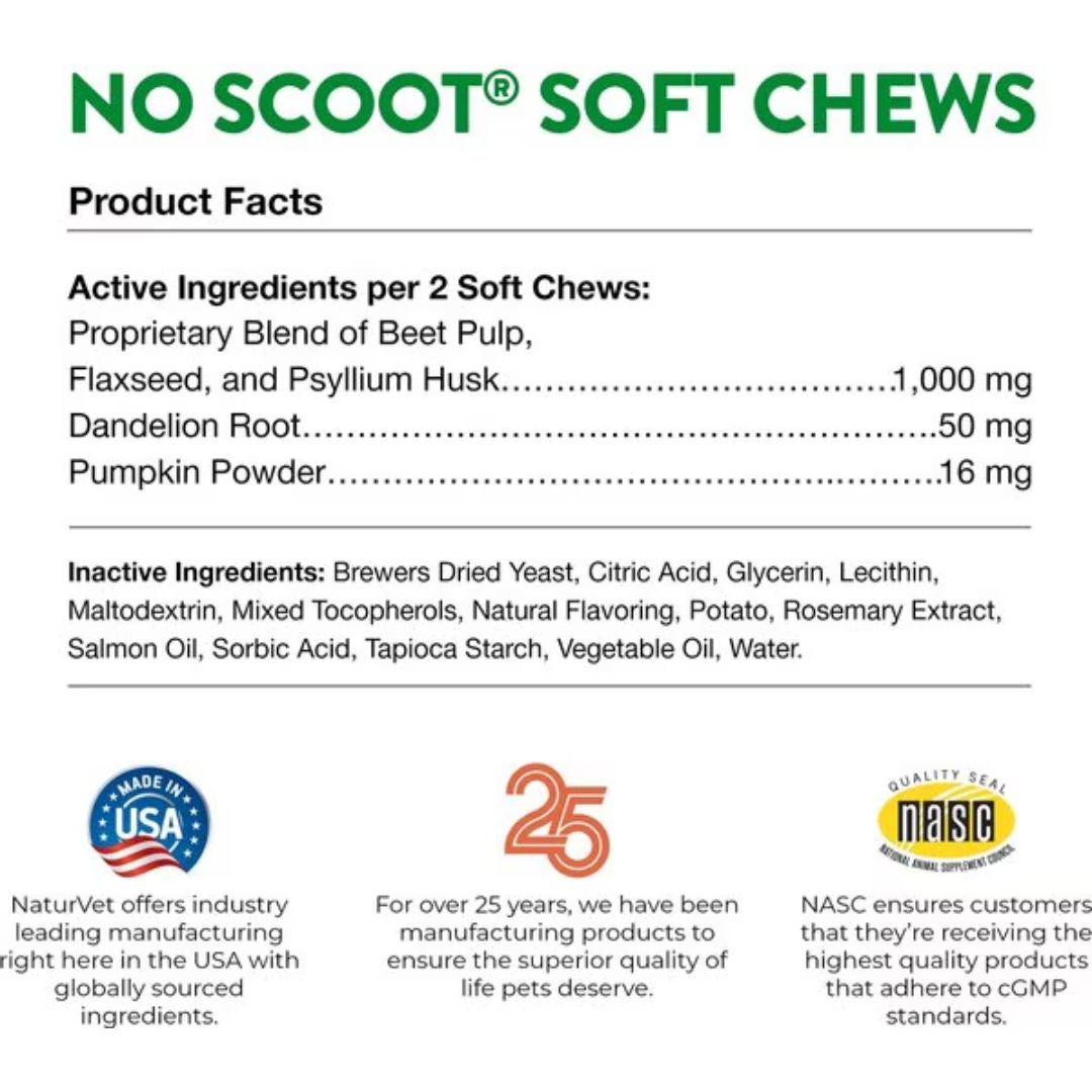 NaturVet No Scoot Soft Chew - Cup