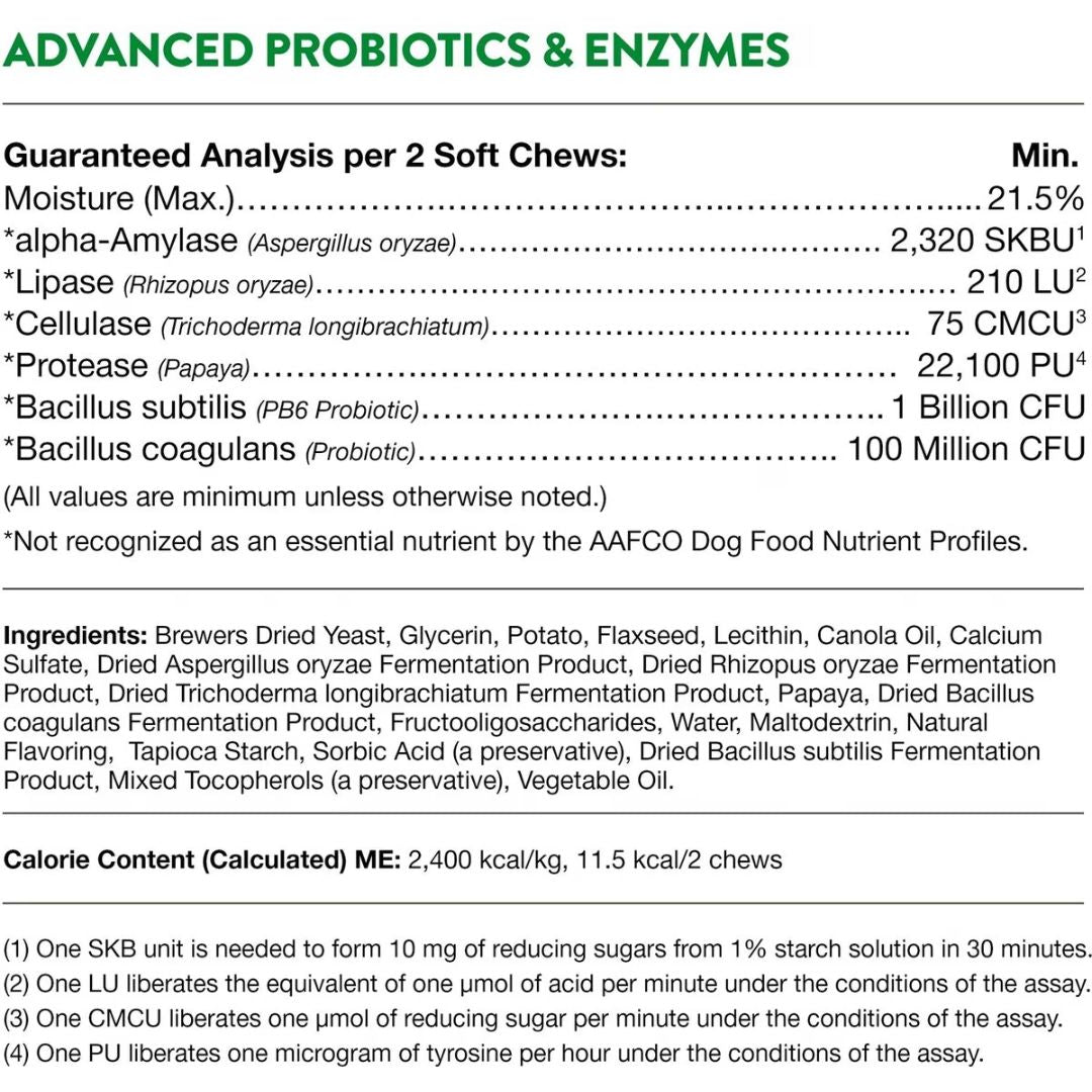 NaturVet Advanced Probiotics & Enzymes Soft Chew - Cup