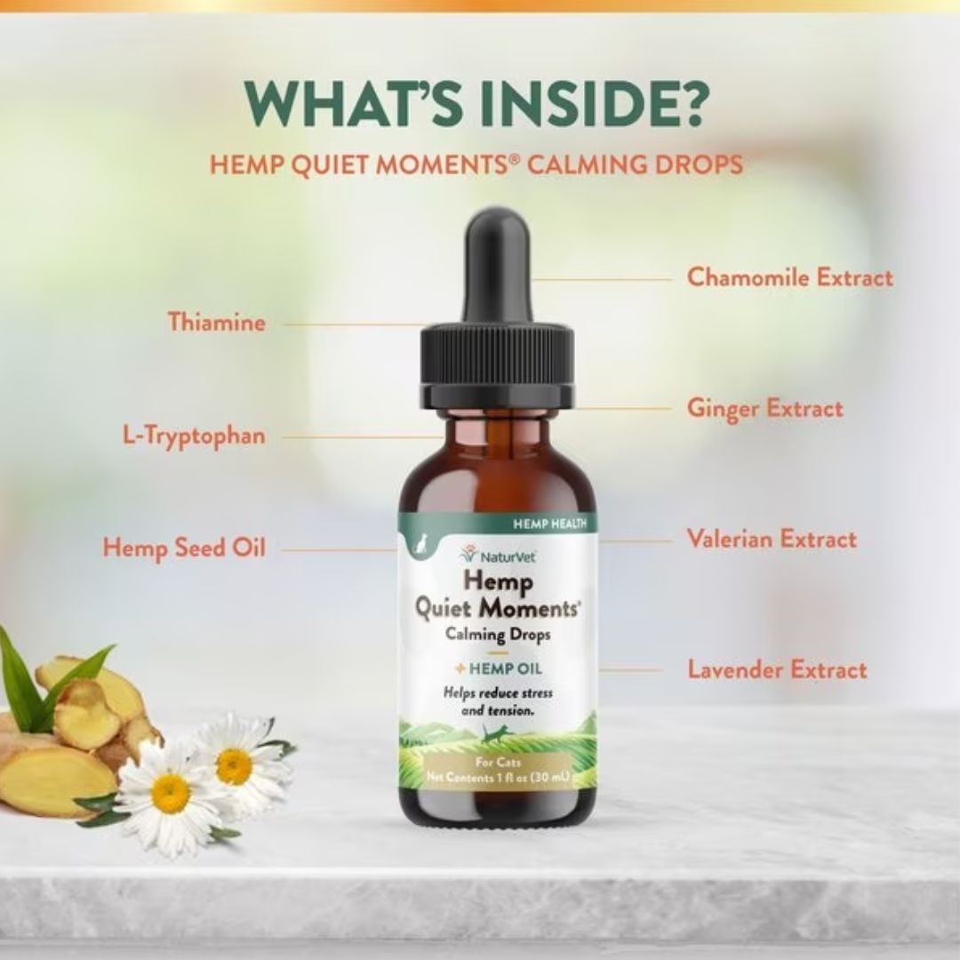 NaturVet Hemp Quiet Moments Calming Drops