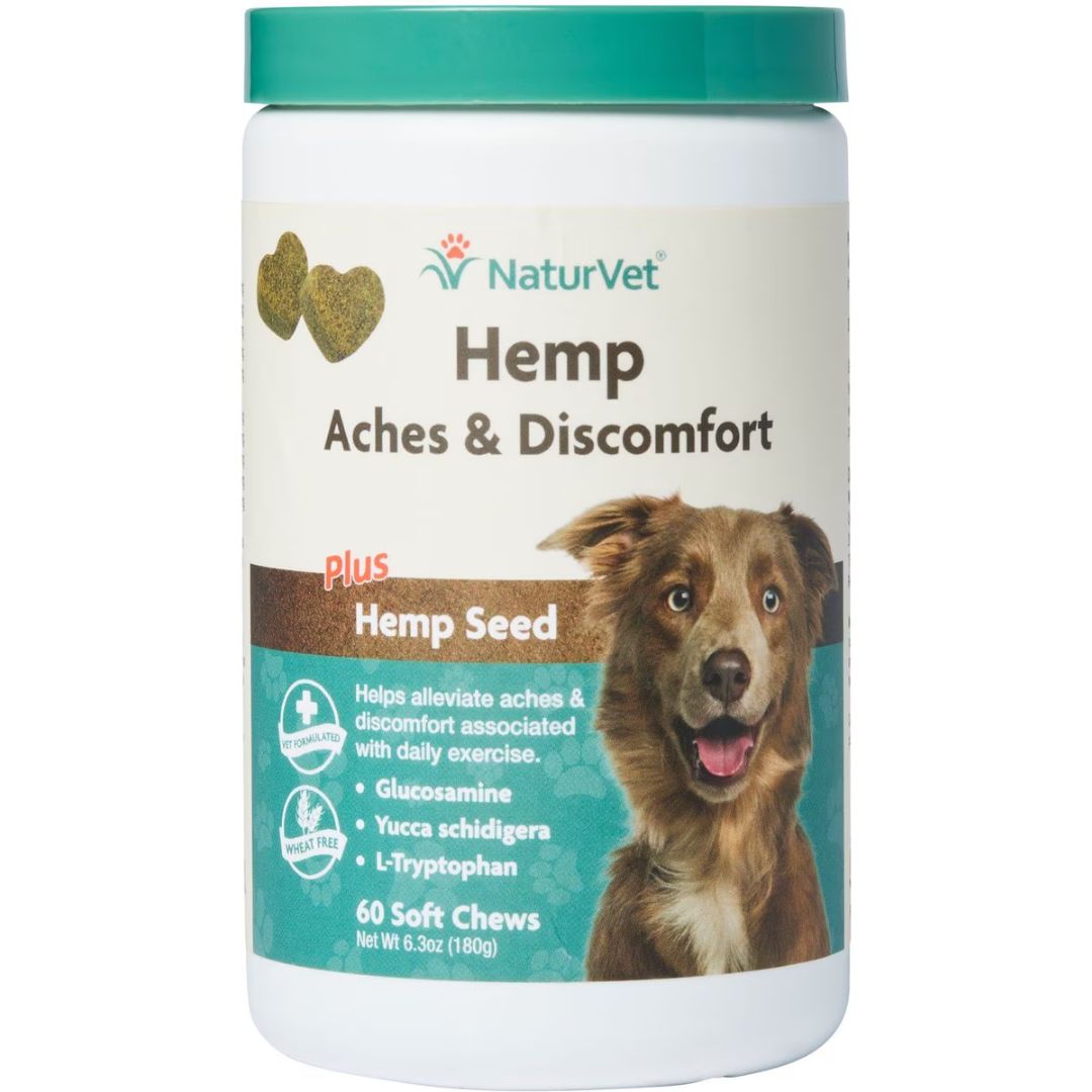 NaturVet Hemp Aches & Discomfort Soft Chew - Jar