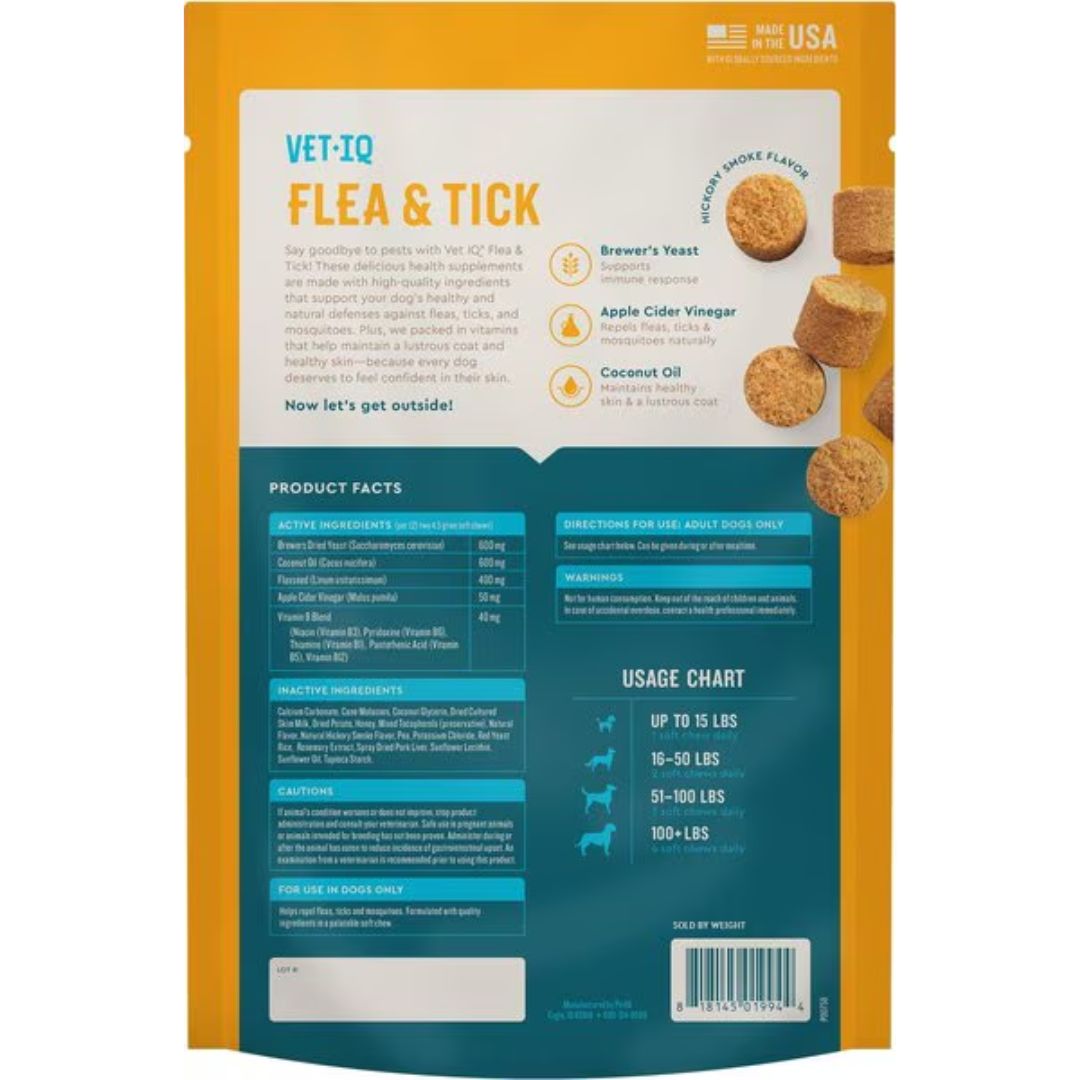 VetIQ Flea & Tick Chew Dog 60ct