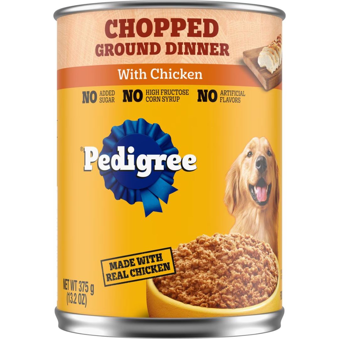 Pedigree Ground Dinner w/ Chopped Chicken Can 13.2oz
