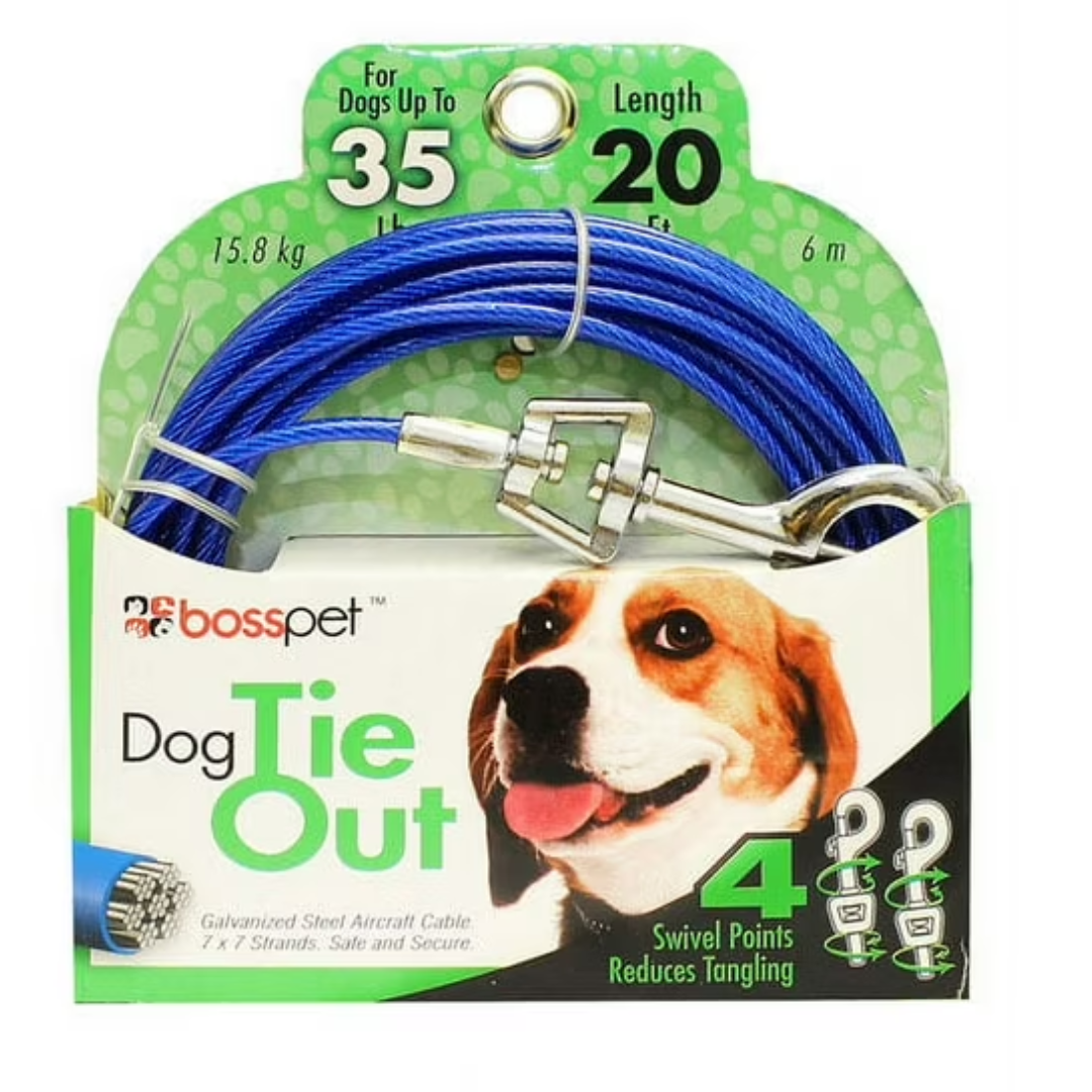 Boss Pet Medium Dog Tie-Out 15'