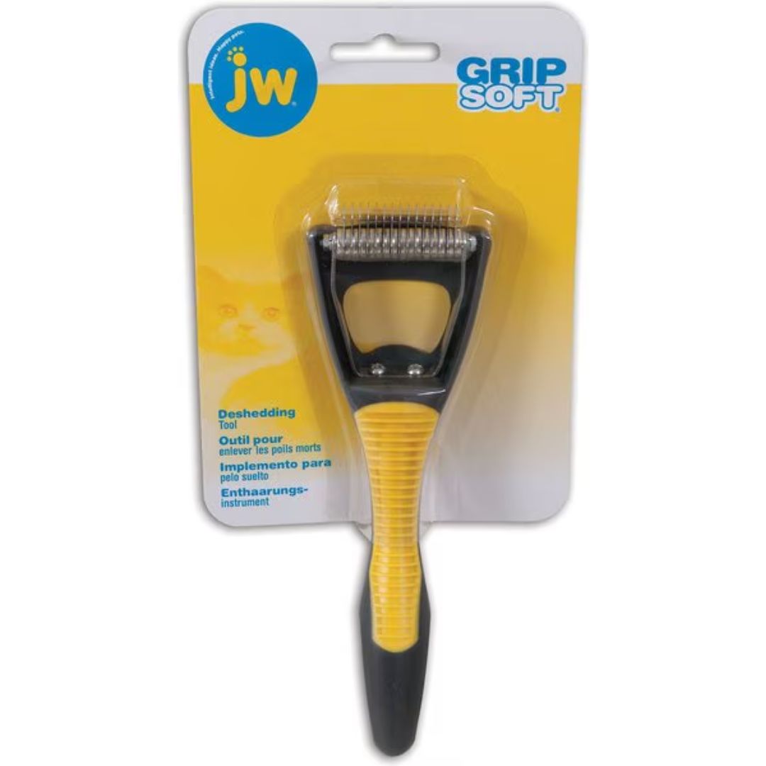 Petmate JW Gripsoft Cat Deshedding Tool