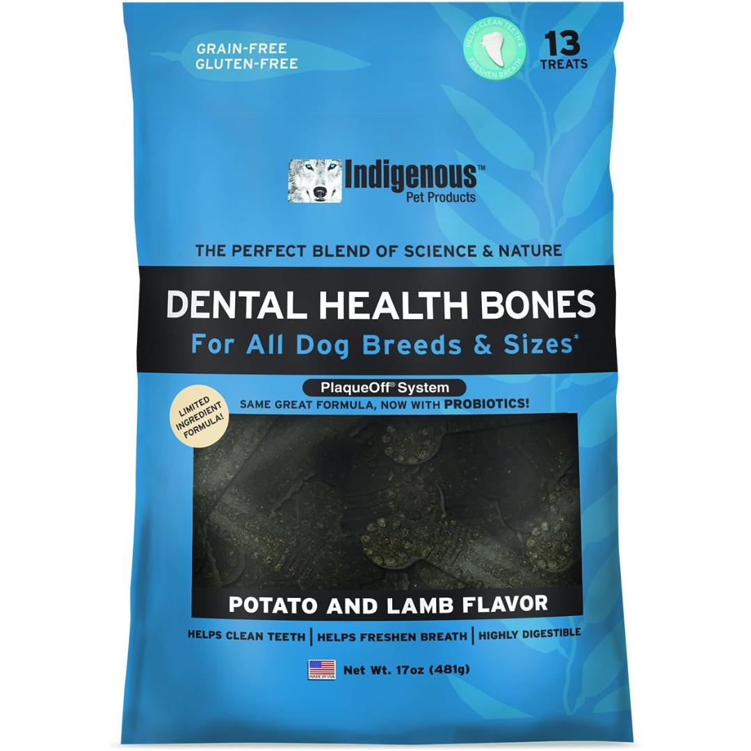 Indigenous Dental Health Bones Lg Potato & Lamb Flavor 17oz