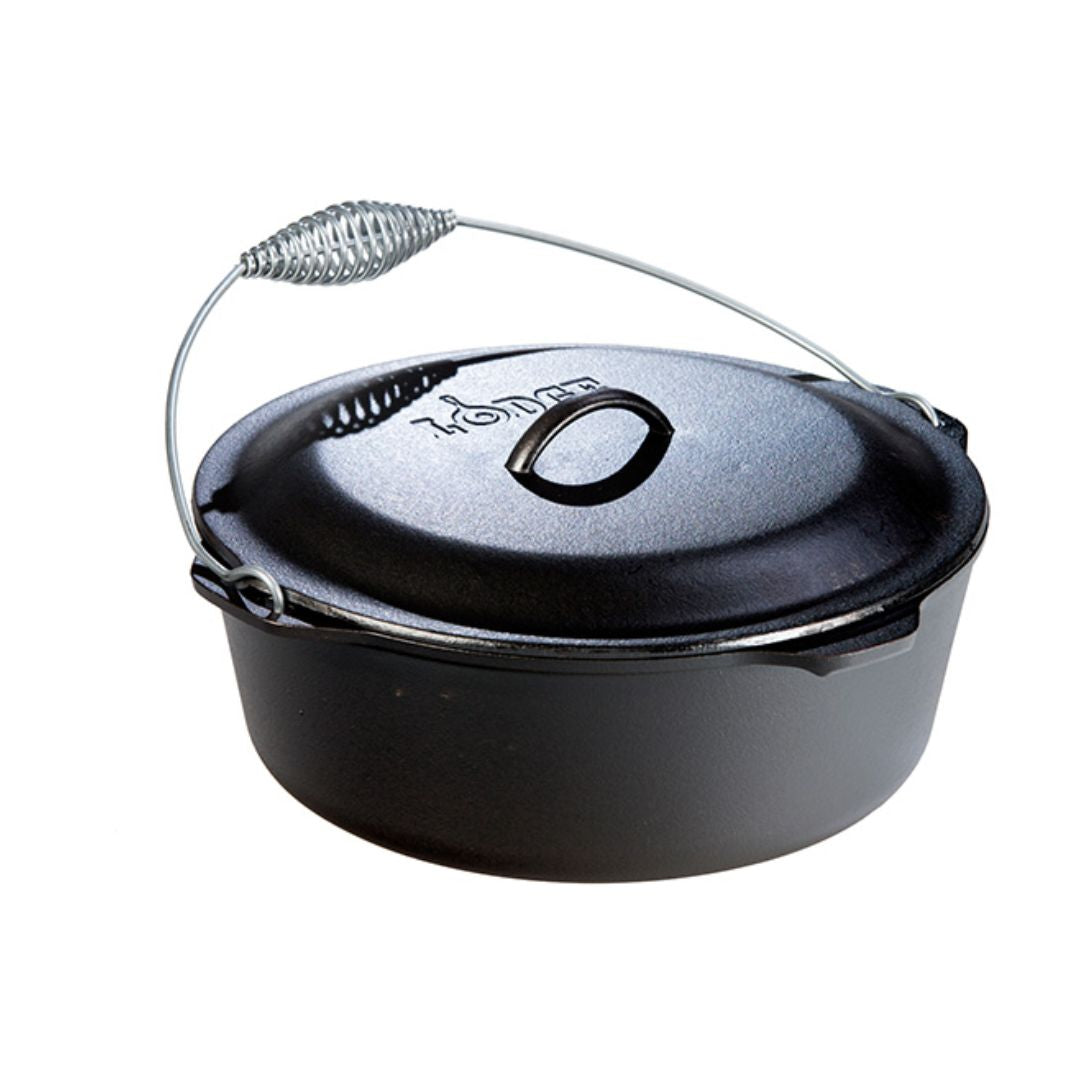 Lodge 9 Quart Cast Iron Dutch Oven With Bail Handle