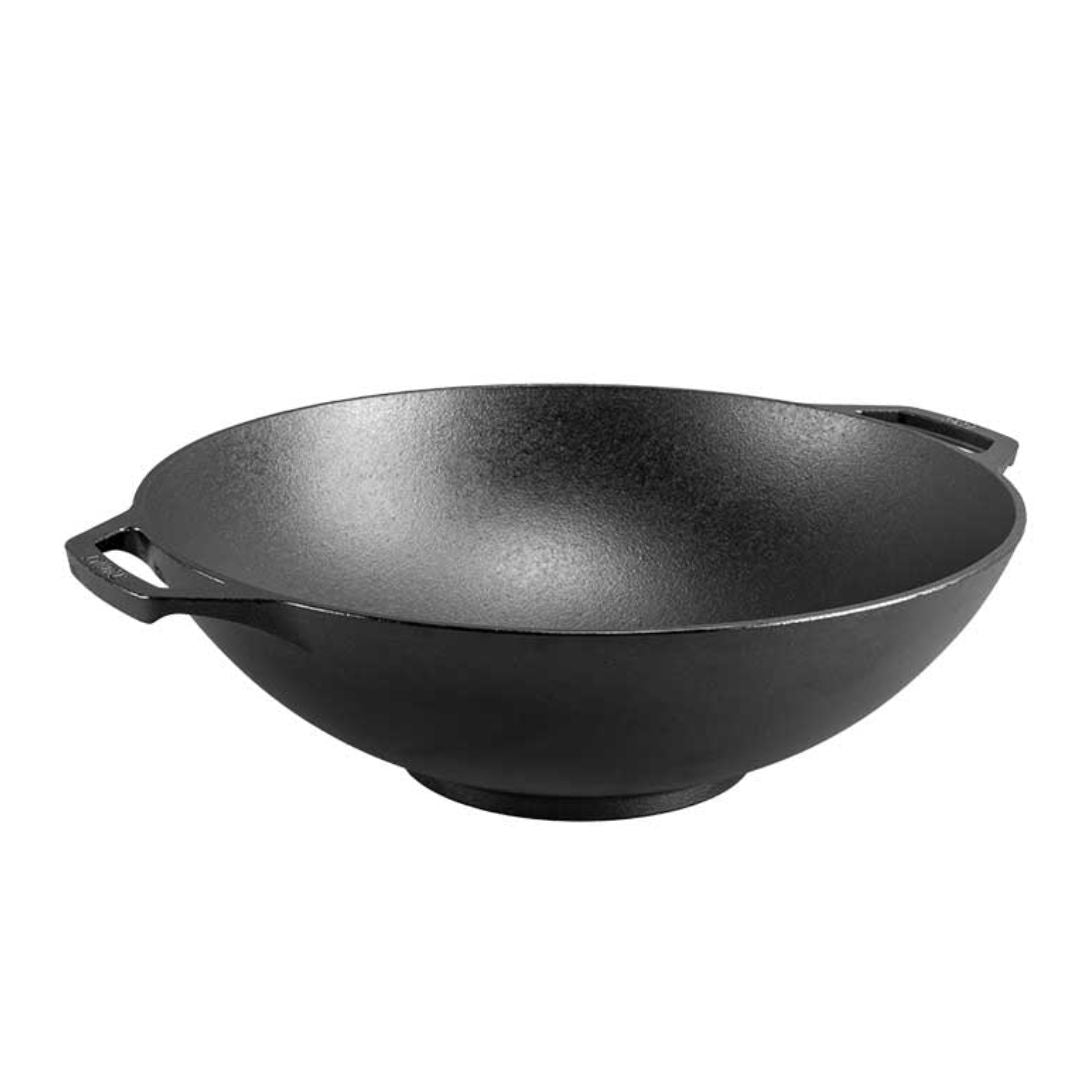 Lodge 14 Inch Seasoned Cast Iron Wok